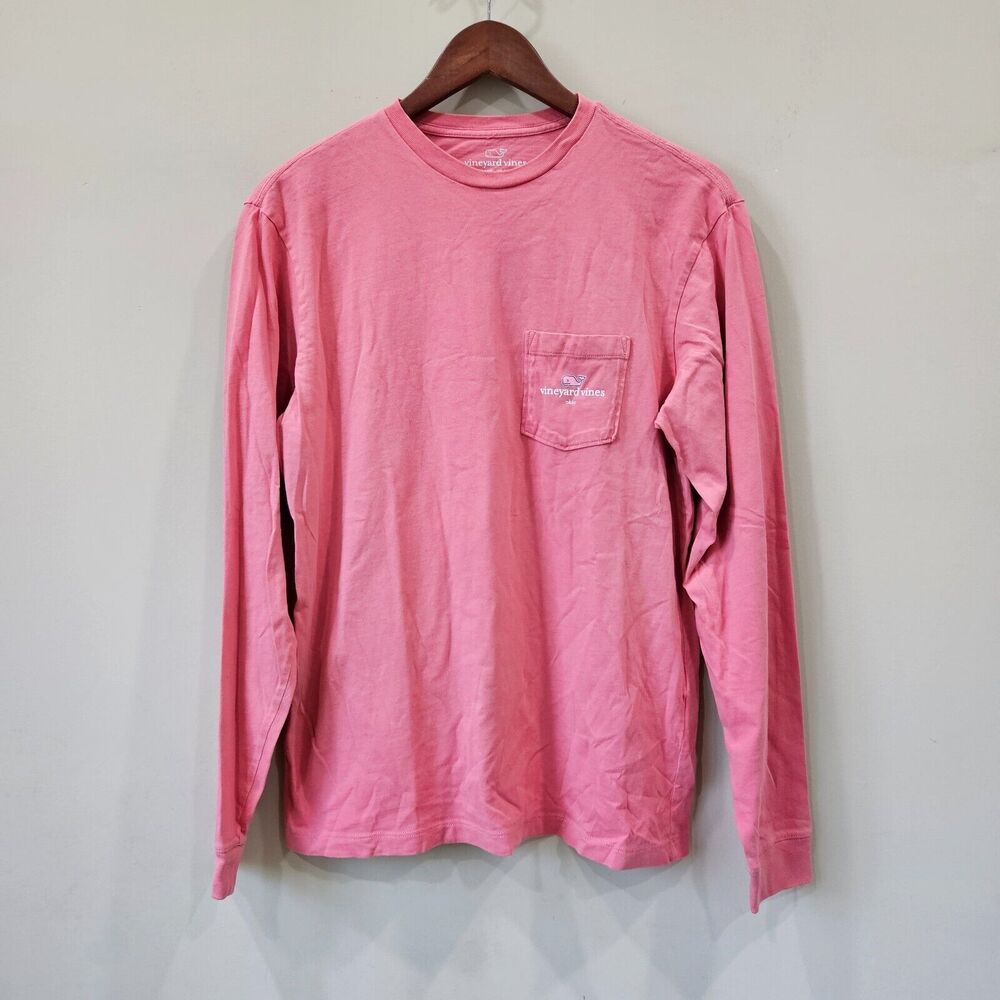 Vineyard Vines Women's Ohio Long Sleeve T-Shirt Size XS Pink Crew Neck Casual